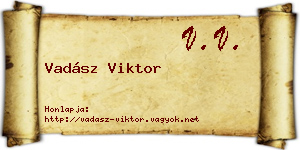 Vadász Viktor névjegykártya